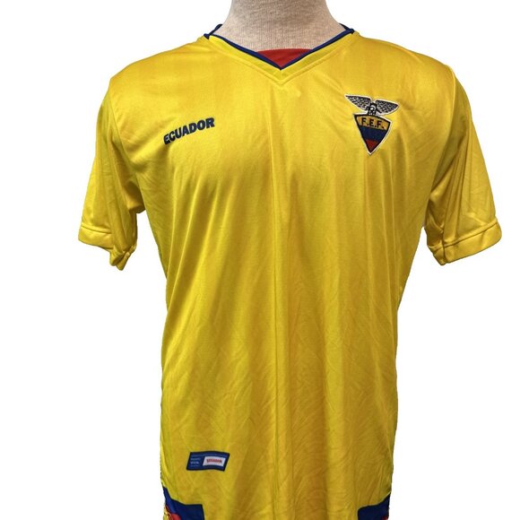 Ecuador FEF Soccer Jersey  Yellow Marathon Rusia 2018 Sx L - Picture 1 of 9
